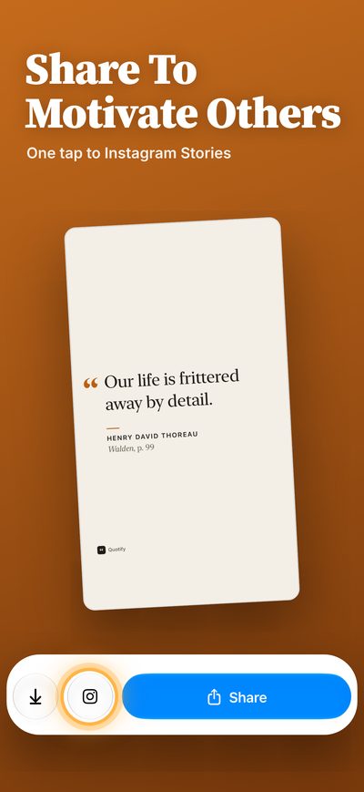 Share To Motivate Others: Share Quote sheet